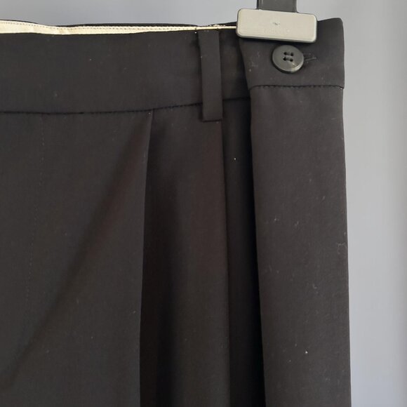 Zara Black Wide-Leg Pants with pleats - SZ XS - Picture 1 of 4